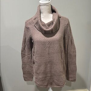 Cozy Cowl Neck Sweater - Brown
